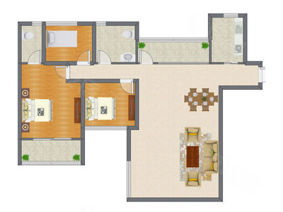 3室2厅 142.71平米