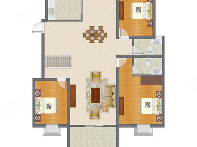 3室3厅 116.50平米