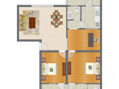 3室2厅 113.46平米户型图