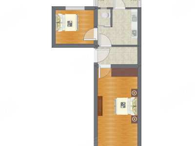 2室0厅 43.13平米