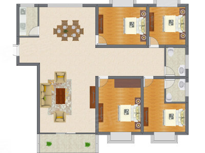 4室2厅 150.30平米