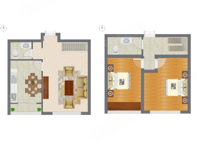 2室1厅 111.04平米户型图