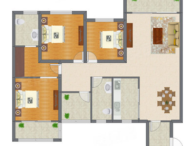 3室2厅 143.21平米