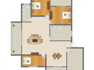 3室2厅 183.00平米