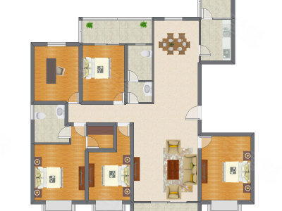 5室2厅 201.88平米