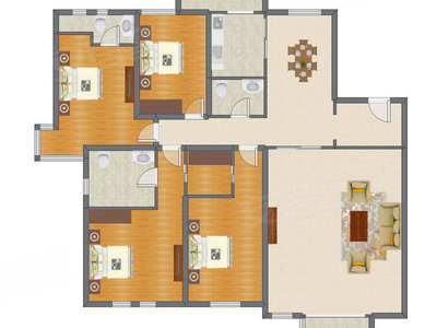 4室2厅 230.31平米