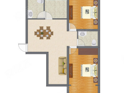 2室2厅 111.64平米