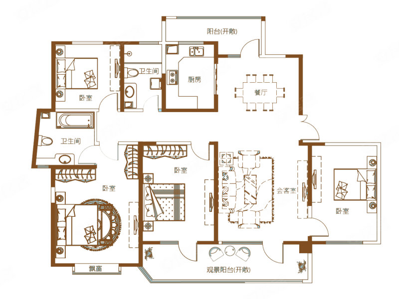 逸景湾户型图图片