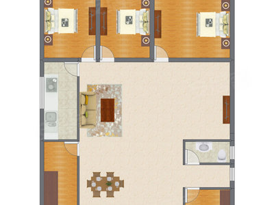 3室2厅 136.80平米