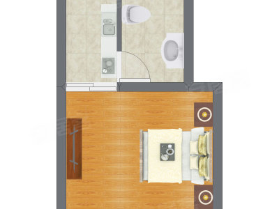 1室0厅 18.01平米