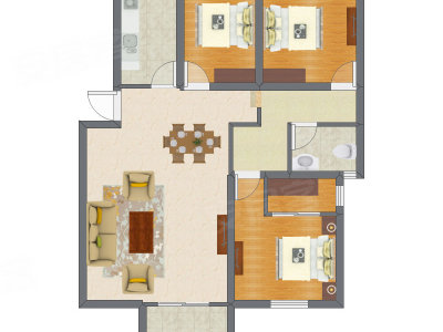 3室1厅 120.20平米