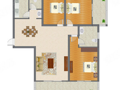 3室2厅 114.78平米