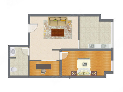 2室1厅 86.59平米户型图