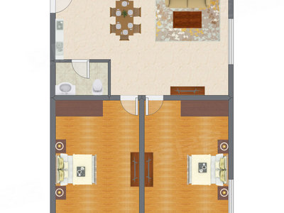 2室2厅 113.00平米