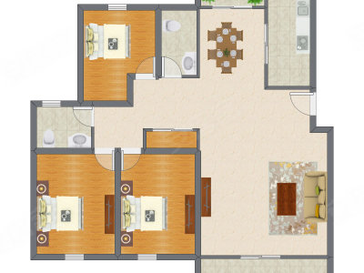 3室2厅 139.70平米