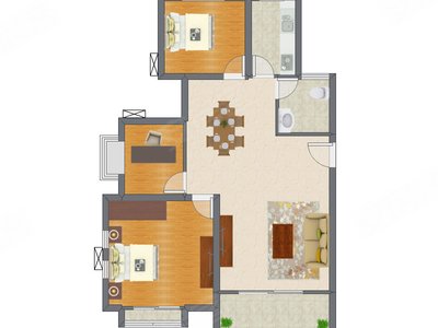 3室2厅 105.00平米
