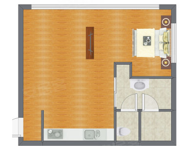 1室0厅 67.81平米户型图