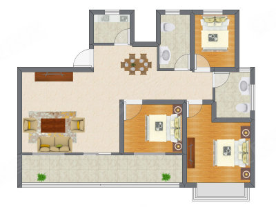 3室2厅 79.64平米