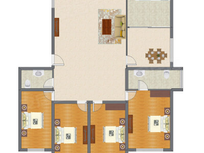 4室2厅 188.64平米