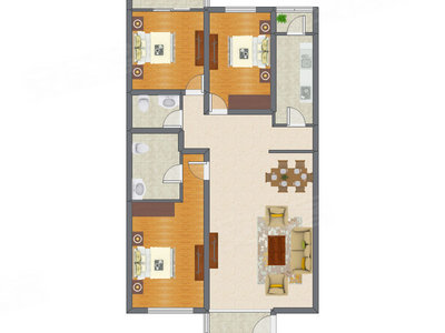 3室2厅 146.87平米