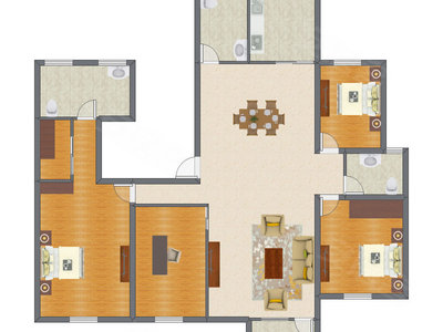 4室2厅 154.16平米