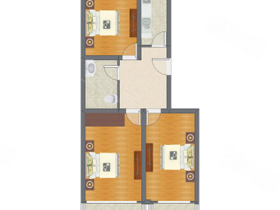 3室1厅 109.71平米