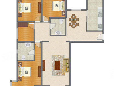 3室2厅 169.77平米