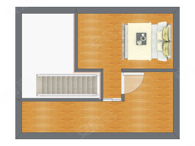 1室1厅 39.78平米户型图