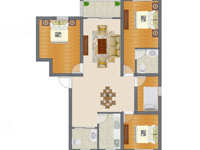 4室2厅 142.00平米