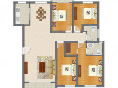 4室2厅 148.34平米