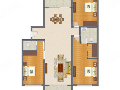 3室2厅 186.58平米