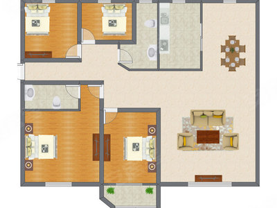 4室2厅 134.35平米