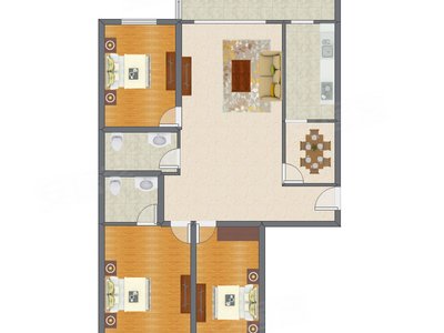 3室2厅 153.52平米