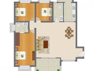 3室2厅 137.65平米
