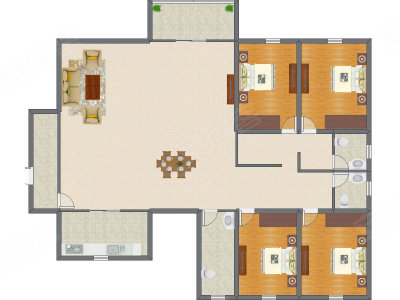 4室2厅 198.17平米