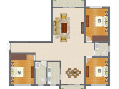 3室2厅 138.77平米户型图
