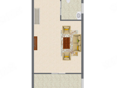 1室1厅 58.57平米