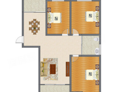 3室2厅 120.00平米
