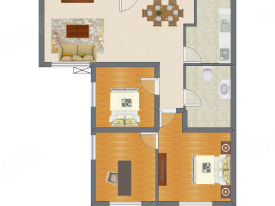 3室2厅 90.12平米