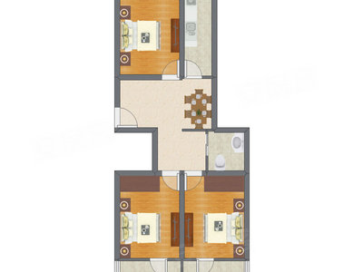 3室1厅 90.27平米