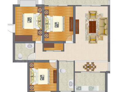 3室2厅 146.50平米