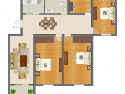 4室1厅 138.00平米