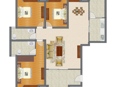 3室2厅 130.18平米