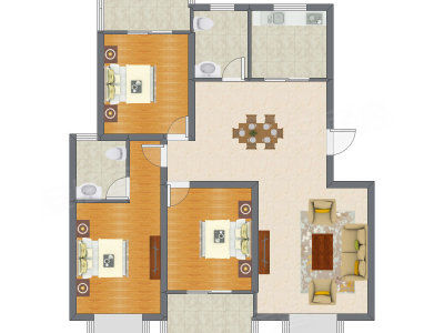 3室2厅 112.30平米