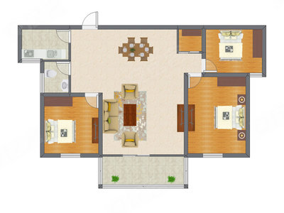 3室1厅 98.58平米
