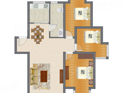 3室2厅 111.60平米