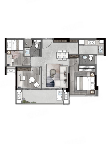 建总云璟未来3室2厅2卫79㎡南182万