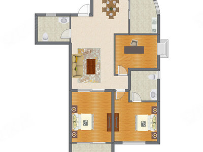3室2厅 138.65平米