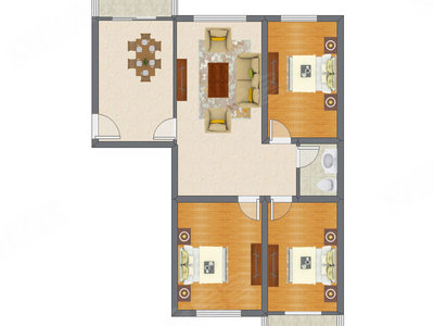 3室2厅 97.76平米