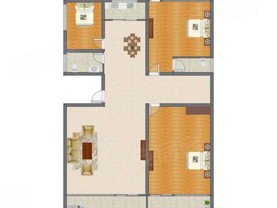 3室2厅 229.00平米户型图